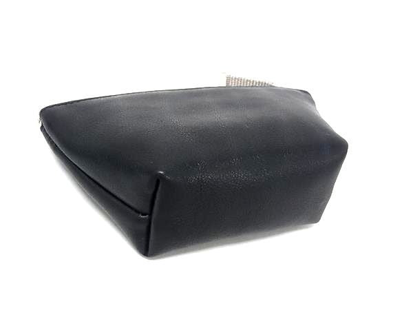 Salvatore Ferragamo フェラガモ コインケース ヴァラ メタルリボン KB-22 7143 ブラック系 レザー レディース 小銭入れ ポーチ シルバー金具 超美品