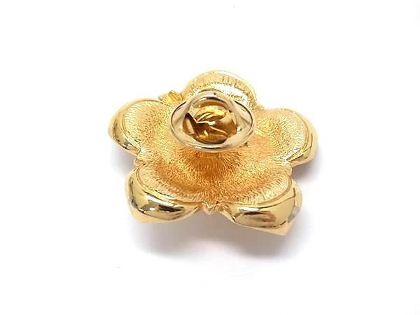 Christian Dior ディオール ブローチ ピンブローチ ゴールド系 メタル フェイクパール レディース ヴィンテージ フラワー 蜂 超美品
