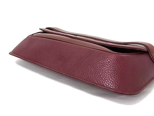 Cartier カルティエ クラッチバッグ マストライン ボルドー系 レザー レディース ゴールド金具 美品