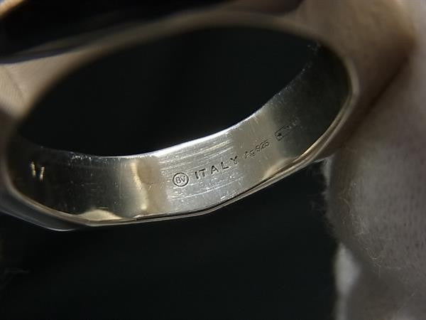BOTTEGA VENETA ボッテガヴェネタ 指輪 オクタゴン 八角形 リング シルバー系 Ag925 メンズ 美品
