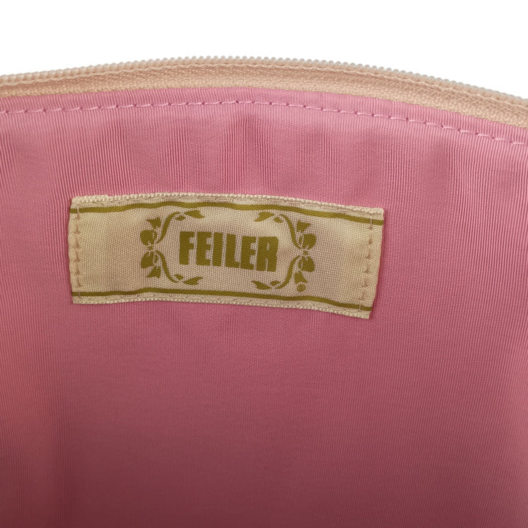FEILER フェイラー ショルダーバッグ ミルフルール MIA-161099 ペールピンク系 綿 レディース ポシェット サコッシュ シュニール織 超美品