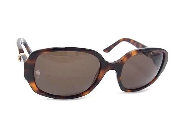 Cartier カルティエ サングラス トリニティ ブラウン系 プラスチック レディース 美品