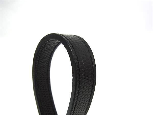 Salvatore Ferragamo フェラガモ ショルダーバッグ ヴァラ 21 3096 ブラック系 型押しカーフレザー レディース ゴールド金具 ポシェット 美品