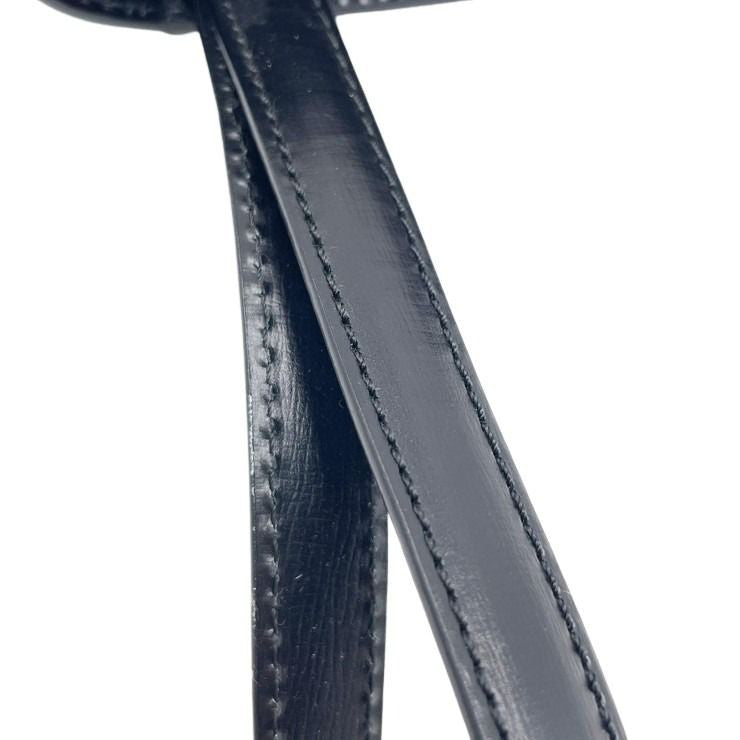 LOEWE ロエベ クラッチバッグ アナグラム ディプロマティコ 361.75.001 ブラック系 カーフレザー メンズ リストレット シルバー金具 セカンドバッグ 超美品