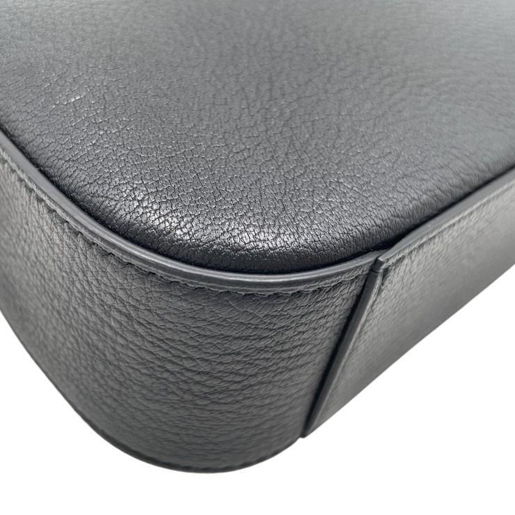 dunhill ダンヒル クラッチバッグ セカンドバッグ ブラック系 レザー メンズ リストレット シルバー金具 クラッチバッグ 美品