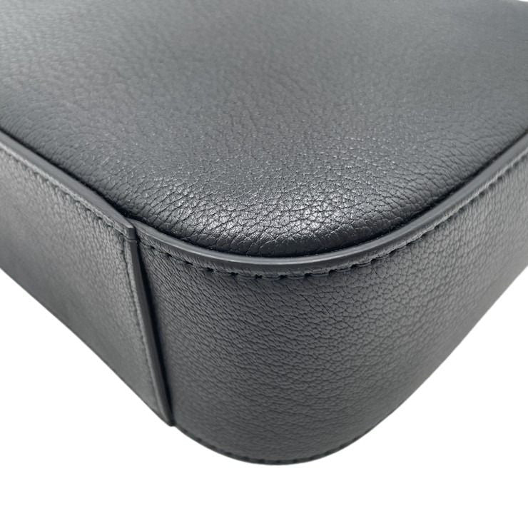 dunhill ダンヒル クラッチバッグ セカンドバッグ ブラック系 レザー メンズ リストレット シルバー金具 クラッチバッグ 美品