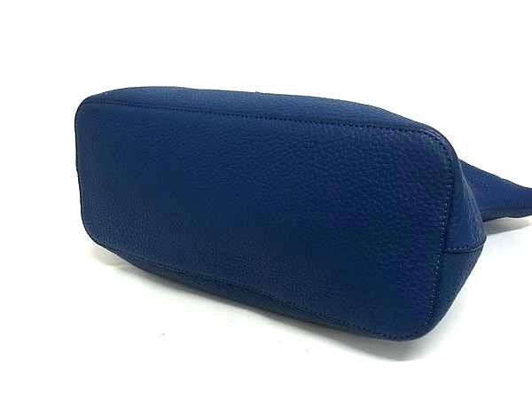 TORY BURCH トリーバーチ ハンドバッグ ブルー系 レザー レディース 2WAY 美品
