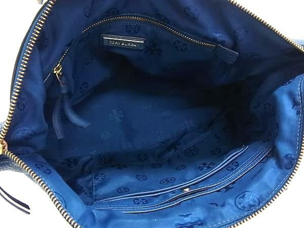 TORY BURCH トリーバーチ ハンドバッグ ブルー系 レザー レディース 2WAY 美品