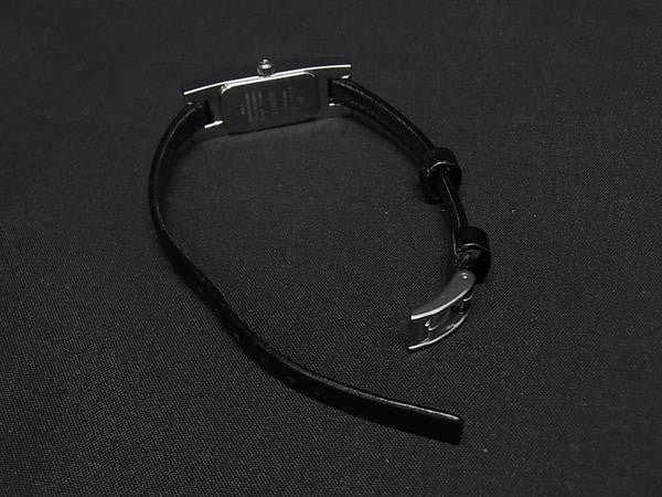 GUCCI グッチ 時計 3900L ブラック シルバー系 ステンレス レザー レディース 美品