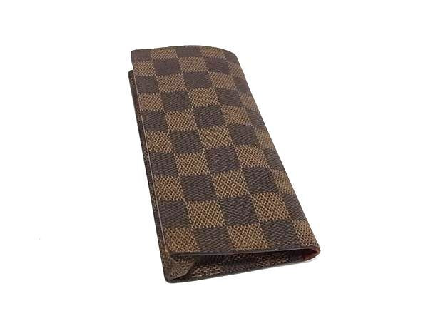 LOUIS VUITTON ルイヴィトン 眼鏡ケース エテュイ リュネット サンプール N62964 エベヌ（ブラウン）系 ダミエ ユニセックス 美品