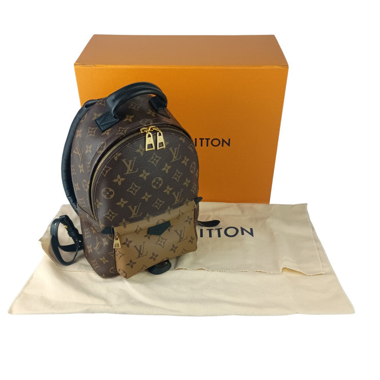 LOUIS VUITTON ルイヴィトン リュックサック パームスプリング バックパック PM M43116 ブラウン系 モノグラムリバース ユニセックス ゴールド金具 超美品