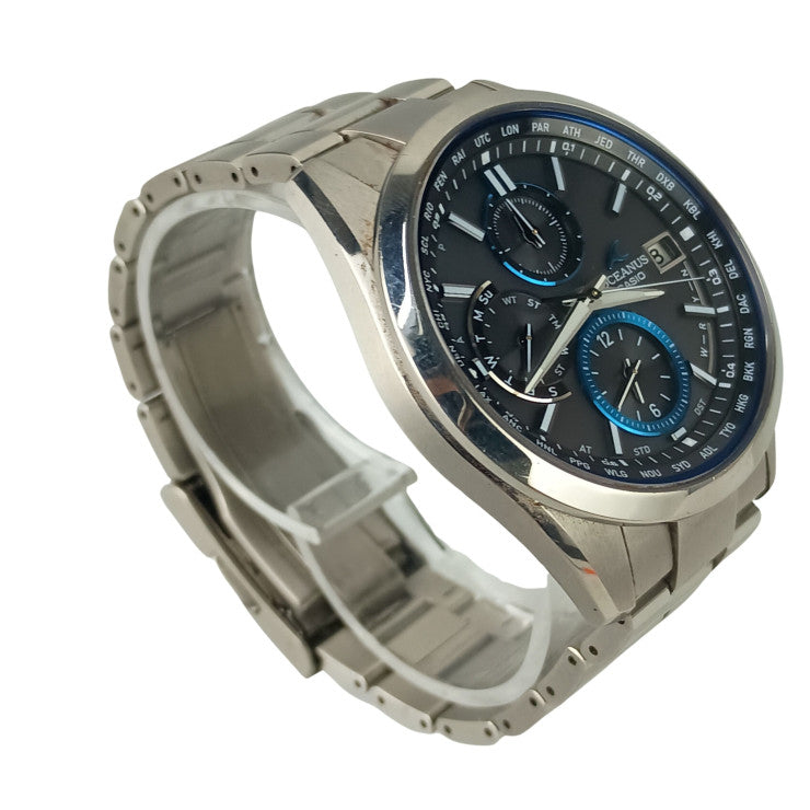 CASIO カシオ 腕時計 OCEANUS オシアナス Classic Line OCW-T2600-1AJF ブラック文字盤系 チタン メンズ ソーラー電波 アナログ 美品