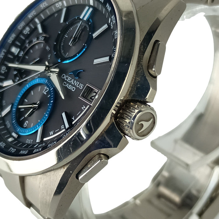 CASIO カシオ 腕時計 OCEANUS オシアナス Classic Line OCW-T2600-1AJF ブラック文字盤系 チタン メンズ ソーラー電波 アナログ 美品