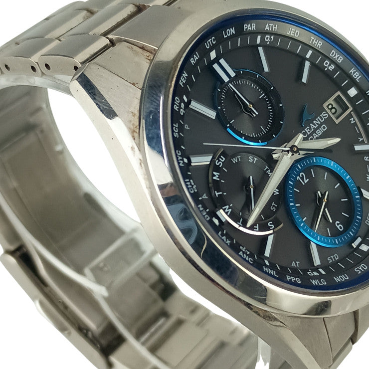 CASIO カシオ 腕時計 OCEANUS オシアナス Classic Line OCW-T2600-1AJF ブラック文字盤系 チタン メンズ ソーラー電波 アナログ 美品