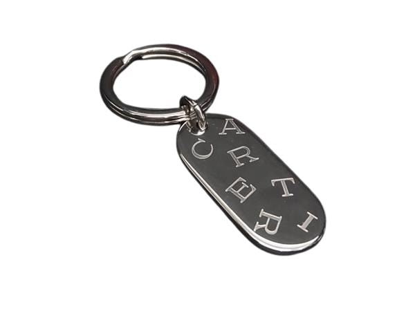 Cartier カルティエ キーホルダー ロゴモチーフ シルバー メタル ユニセックス 美品