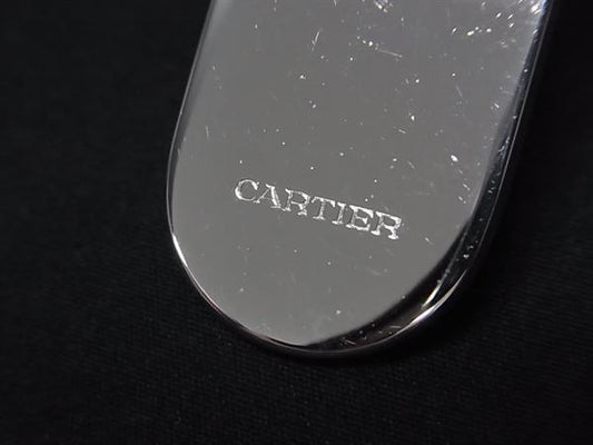 Cartier カルティエ キーホルダー ロゴモチーフ シルバー メタル ユニセックス 美品