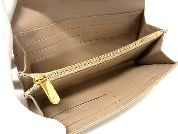 LOUIS VUITTON ヴィトン 財布 ポルトフォイユ イリス M58139 トープ(ベージュ系) モノグラムマヒナ レディース 二つ折り 長財布 ゴールド金具 美品