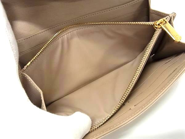 LOUIS VUITTON ヴィトン 財布 ポルトフォイユ イリス M58139 トープ(ベージュ系) モノグラムマヒナ レディース 二つ折り 長財布 ゴールド金具 美品