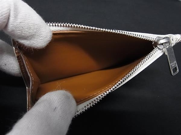 CELINE セリーヌ カードケース トリオンフ フラグメントケース 10F992 ホワイト系 ブラウン PVC レザー ユニセックス 美品