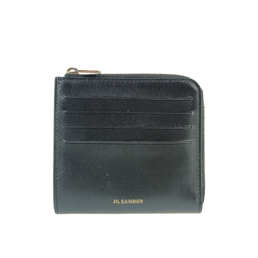 JIL SANDER ジル サンダー フラグメントケース マルチ カード ウォレット J25VL0007 P5713 ブラック カーフレザー メンズ シルバー金具 Ｌ字ファスナー 新古未使用展示品