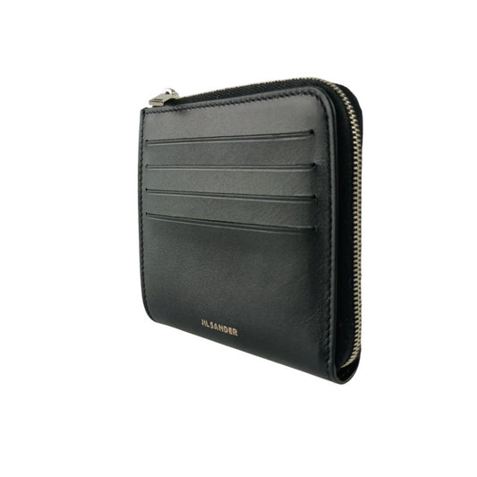 JIL SANDER ジル サンダー フラグメントケース マルチ カード ウォレット J25VL0007 P5713 ブラック カーフレザー メンズ シルバー金具 Ｌ字ファスナー 新古未使用展示品