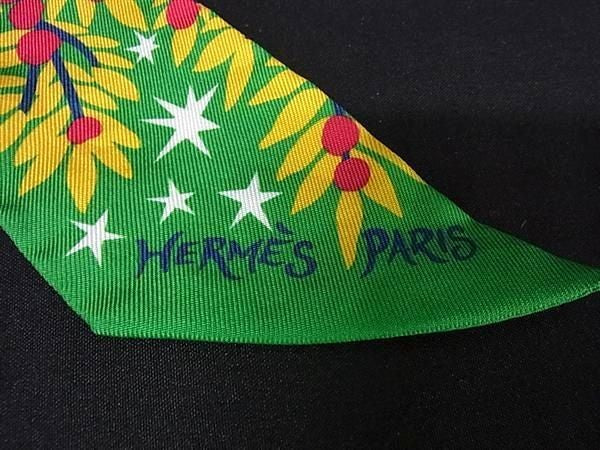 HERMES エルメス リボンスカーフ ツイリー マルチカラー シルク100％ レディース Twilly Le Charme D’Orphee オルフェウスの魅力に誘われて 美品
