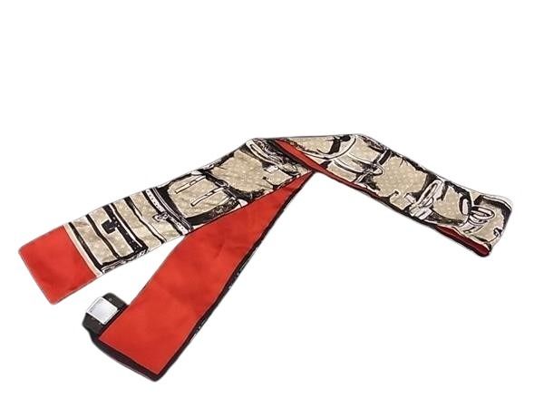 LOUIS VUITTON ルイヴィトン リボンスカーフ バンドー トランク M73964 マルチカラー シルク100％ レディース