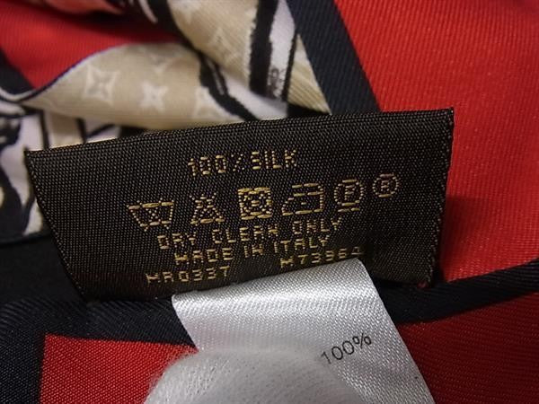 LOUIS VUITTON ルイヴィトン リボンスカーフ バンドー トランク M73964 マルチカラー シルク100％ レディース
