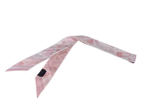 LOUIS VUITTON ルイヴィトン リボンスカーフ バンドーBB LVウィッシュリスト M78850 マルチカラー シルク100％ レディース 美品