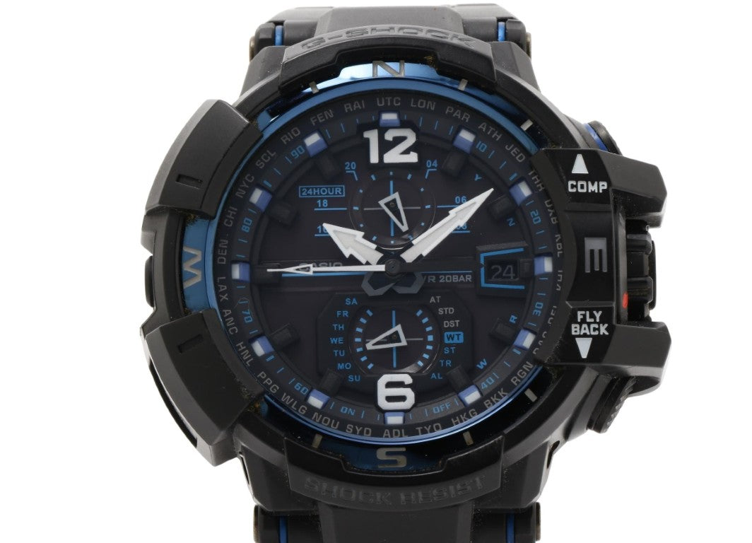 CASIO カシオ 時計 GSHOCK MASTER OF G AIR GRAVITYMASTER GWA1100FC1AJF ブラック 樹脂 メンズ アナログ 美品