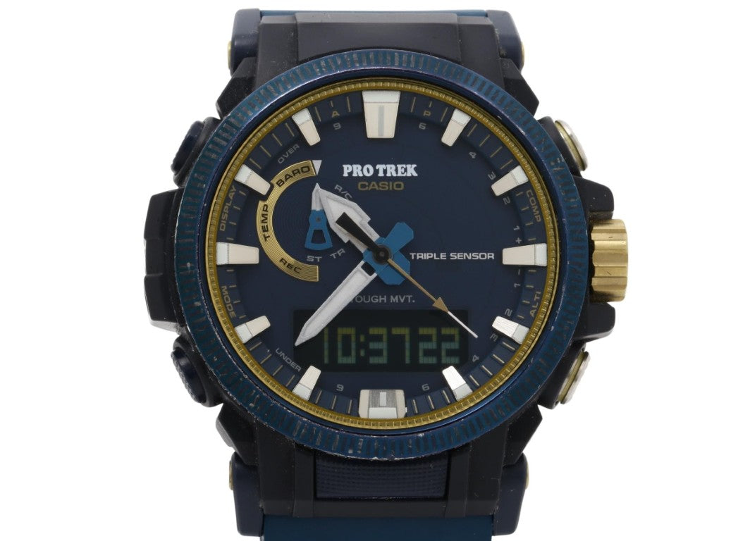 CASIO カシオ 時計 プロトレック Climber Line PRW61SS2JR ネイビー 樹脂／ステンレススチール／樹脂（バイオマスプラスチック） メンズ アナデジ カシオウォッチ５０周年記念モデル