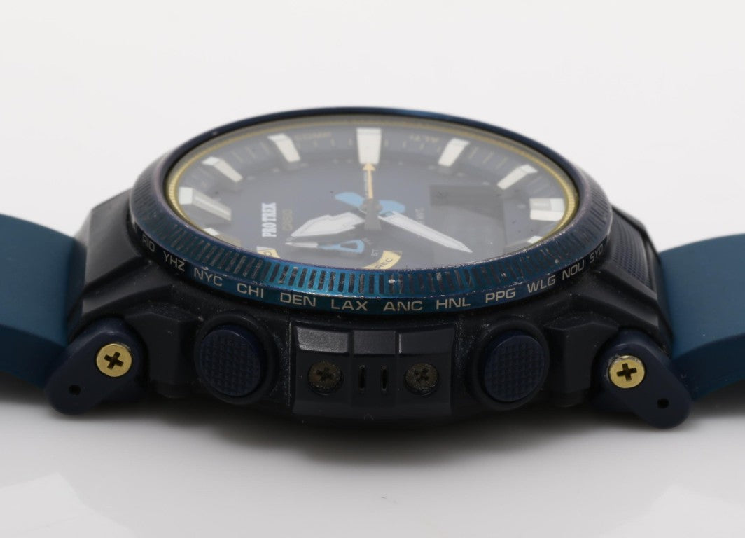 CASIO カシオ 時計 プロトレック Climber Line PRW61SS2JR ネイビー 樹脂／ステンレススチール／樹脂（バイオマスプラスチック） メンズ アナデジ カシオウォッチ５０周年記念モデル