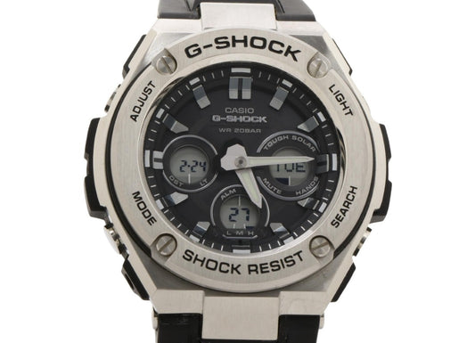 CASIO カシオ 時計 GSHOCK GSTEEL Gスチール GSTS3101A ブラック シルバー 樹脂／ステンレススチール メンズ アナデジ 超美品