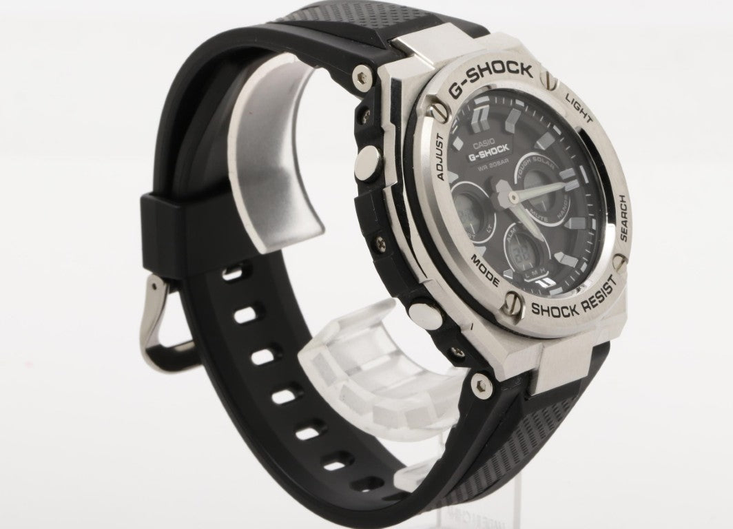 CASIO カシオ 時計 GSHOCK GSTEEL Gスチール GSTS3101A ブラック シルバー 樹脂／ステンレススチール メンズ アナデジ 超美品