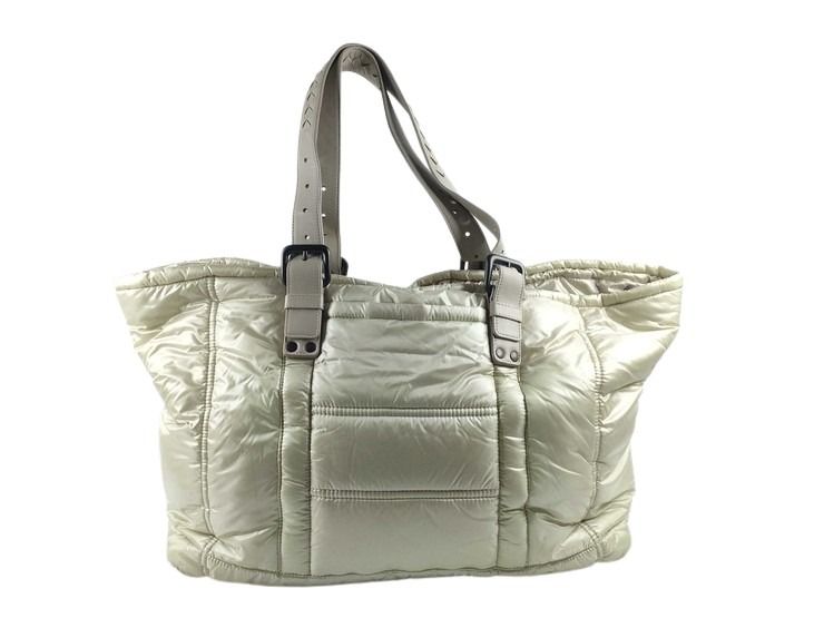 BOTTEGA VENETA ボッテガヴェネタ トートバッグ スピンネーカー イエロー系 ベージュ系 ナイロン レザー レディース イントレチャート ショルダーバッグ