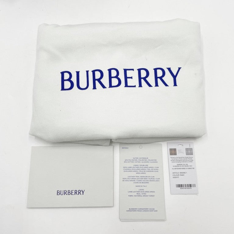 BURBERRY バーバリー ショルダーバッグ ロッキングホース バッグ 8093062 パープル系 キャンバス レディース ゴールド金具 超美品