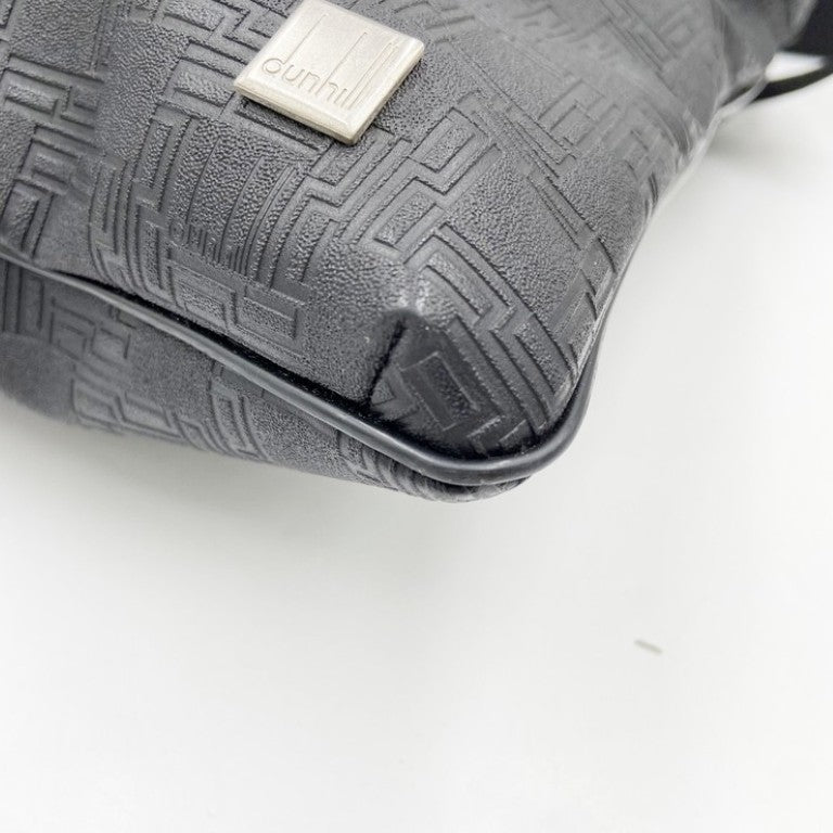 dunhill ダンヒル ショルダーバッグ ディーエイト OW6410A ブラック系 PVC×レザー メンズ 美品
