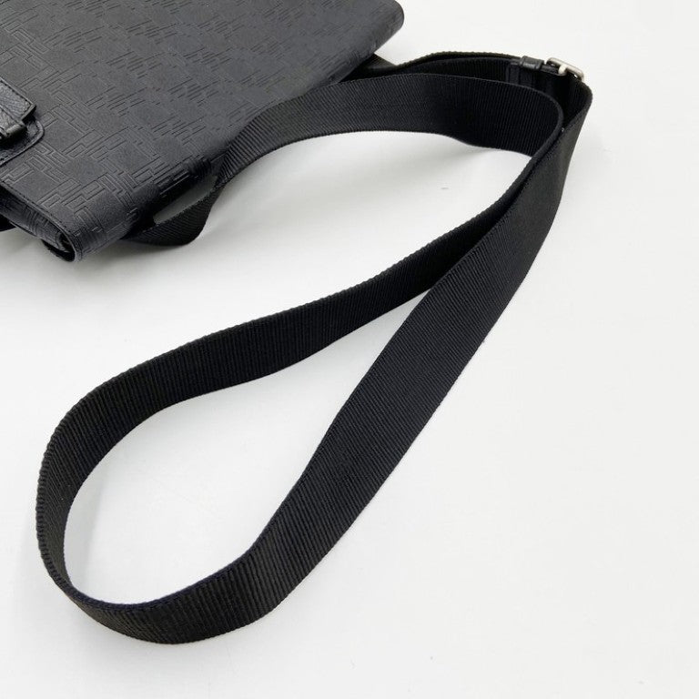 dunhill ダンヒル ショルダーバッグ ディーエイト OW6410A ブラック系 PVC×レザー メンズ 美品
