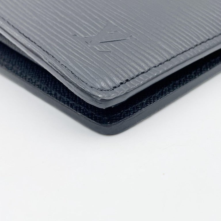 LOUIS VUITTON ルイヴィトン 長財布 ポルトフォイユ ブラザ M60622 ノワール(ブラック)系 エピ メンズ 二つ折り 美品