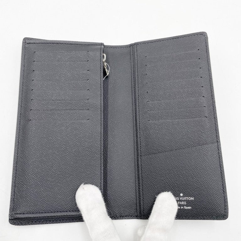 LOUIS VUITTON ルイヴィトン 長財布 ポルトフォイユ ブラザ M60622 ノワール(ブラック)系 エピ メンズ 二つ折り 美品