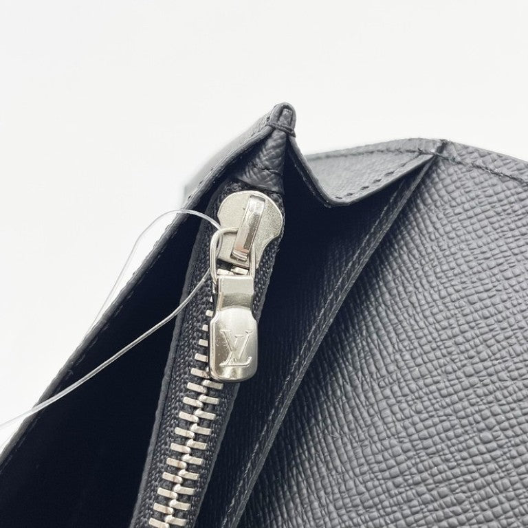 LOUIS VUITTON ルイヴィトン 長財布 ポルトフォイユ ブラザ M60622 ノワール(ブラック)系 エピ メンズ 二つ折り 美品