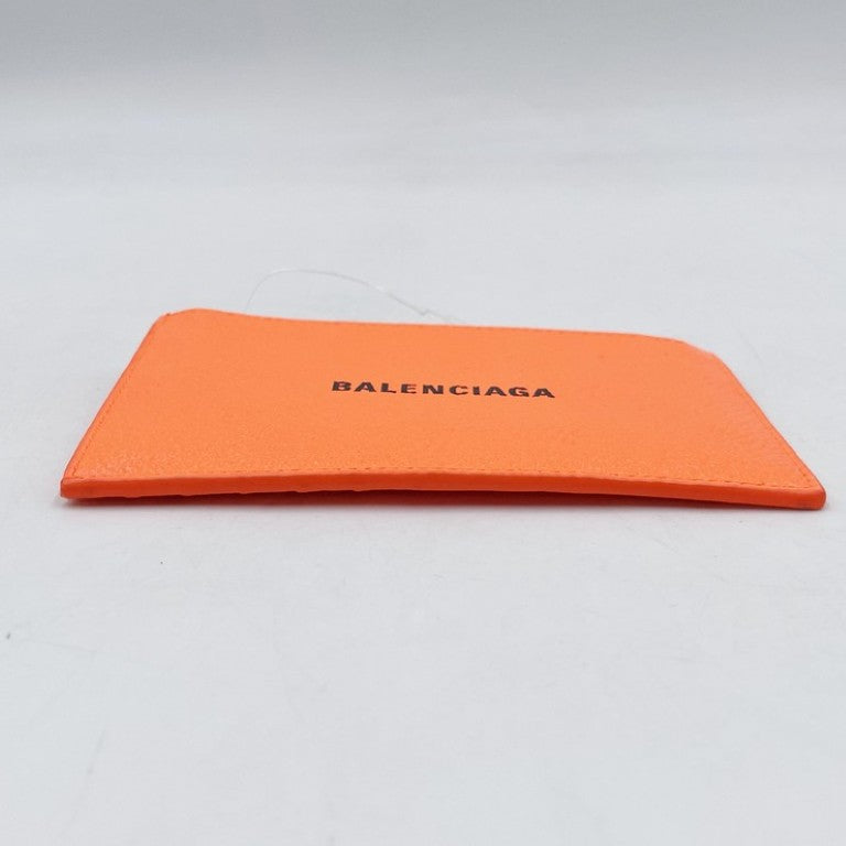 BALENCIAGA バレンシアガ コインケース フラグメントケース 640535 オレンジ系 レザー ユニセックス カードケース 美品