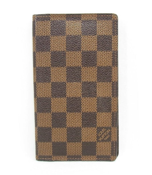 LOUIS VUITTON ルイヴィトン 手帳カバー ダミエ アジェンダ ポッシュ R20703 エベヌ系 PVC レザー ユニセックス 美品