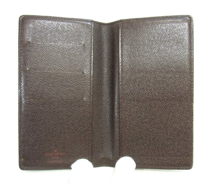 LOUIS VUITTON ルイヴィトン 手帳カバー ダミエ アジェンダ ポッシュ R20703 エベヌ系 PVC レザー ユニセックス 美品