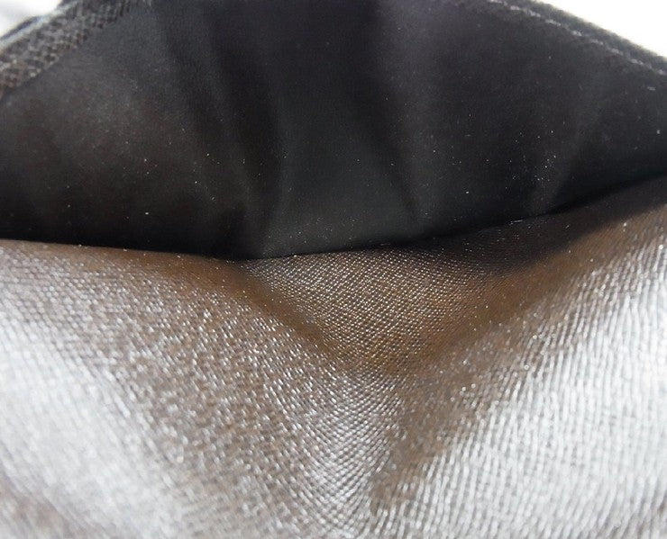 LOUIS VUITTON ルイヴィトン 手帳カバー ダミエ アジェンダ ポッシュ R20703 エベヌ系 PVC レザー ユニセックス 美品