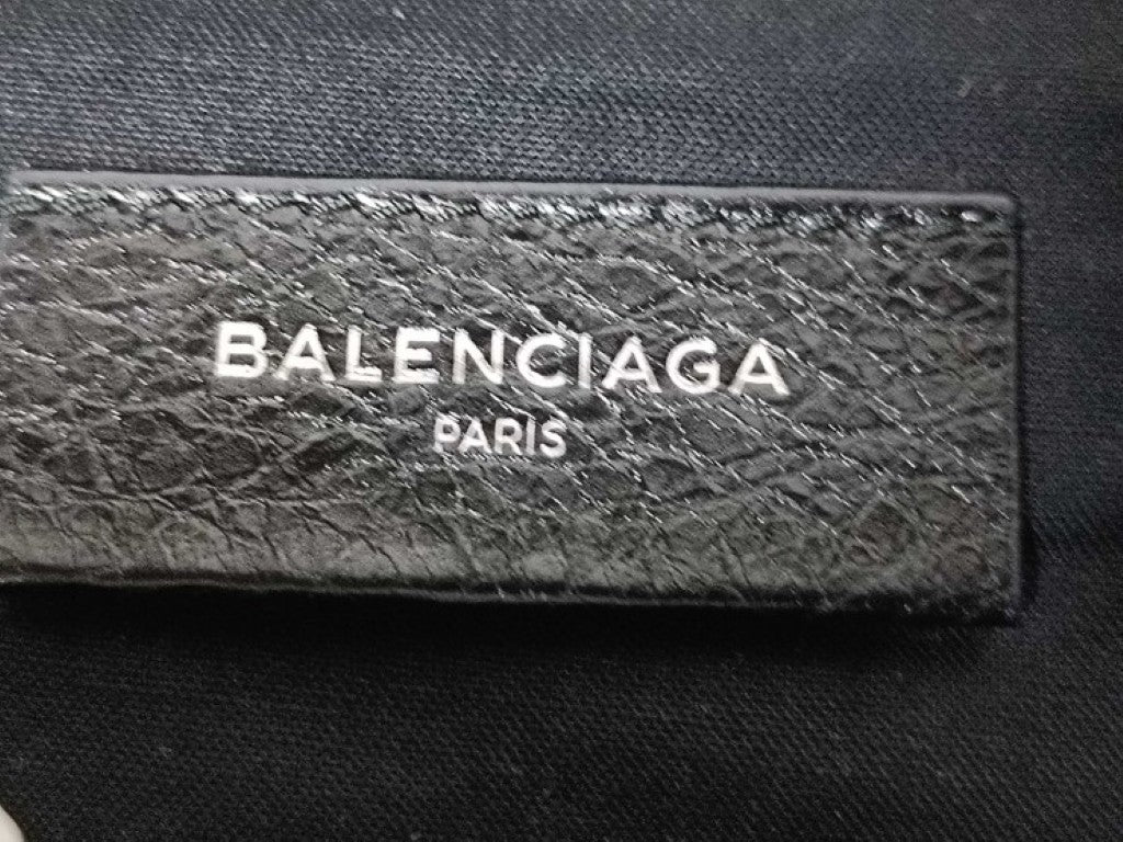 BALENCIAGA バレンシアガ クラッチバッグ シティ 362967 ブラック系 レザー ユニセックス シルバー金具 美品