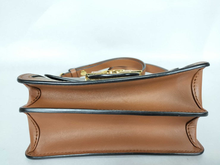 LOUIS VUITTON ルイヴィトン ショルダーバッグ モノグラム・リバース ドーフィーヌ MINI M44580 ブラウン系 PVC レザー レディース ゴールド金具 美品