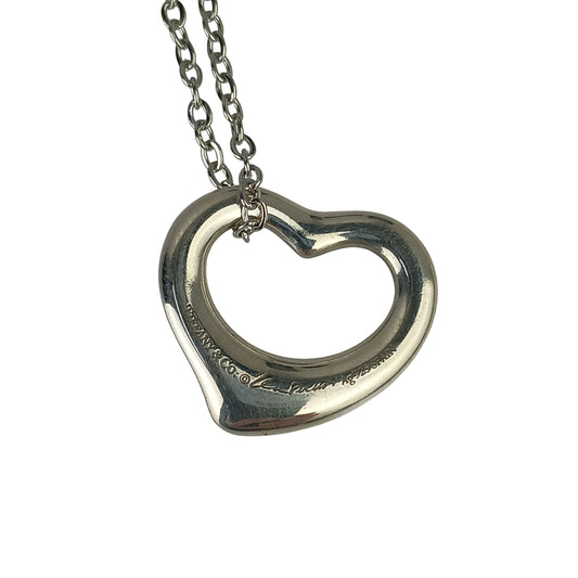 Tiffany&Co. ティファニー ネックレス エルサペレッティ オープンハート シルバー系 SV925 レディース 美品