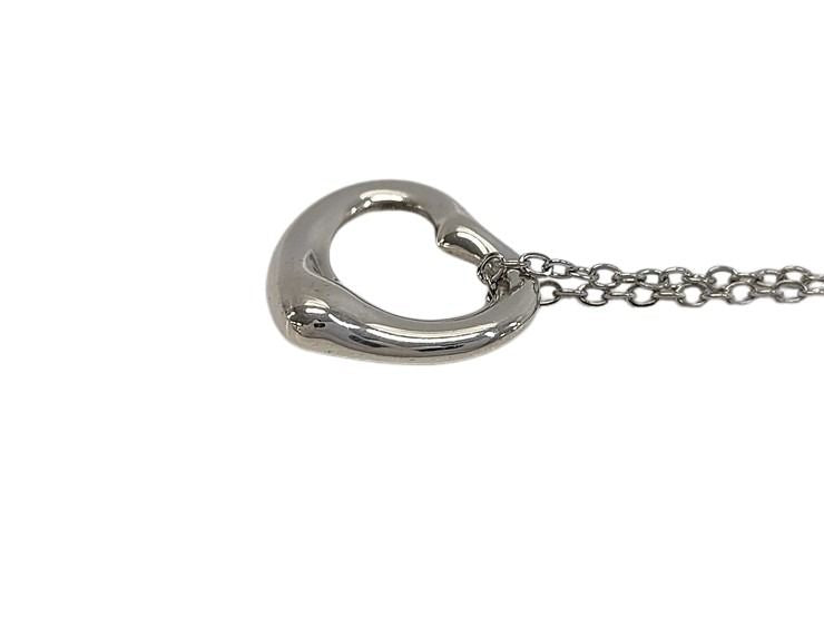 Tiffany&Co. ティファニー ネックレス エルサペレッティ オープンハート シルバー系 SV925 レディース 美品