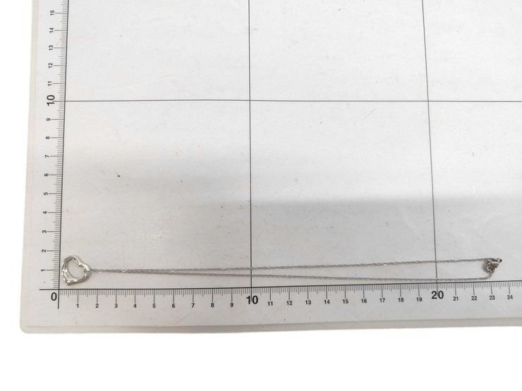 Tiffany&Co. ティファニー ネックレス エルサペレッティ オープンハート シルバー系 SV925 レディース 美品